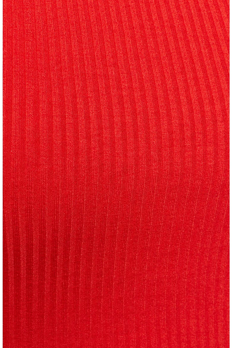 Ribbed Halter Neck Top, Alternate, color, RED SCARLET