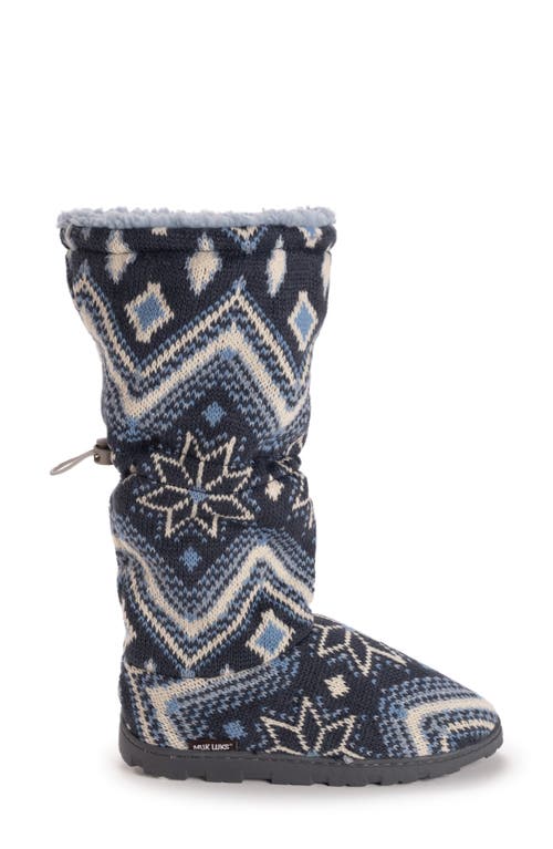 Muk Luks Tabbi Toggle Faux Shearling Slipper In Purple