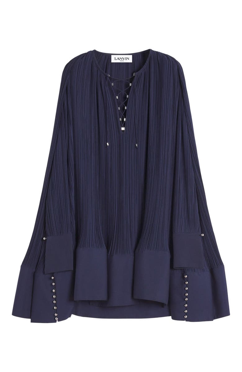 Lanvin Flared Pleated Dress, Alternate, color, 