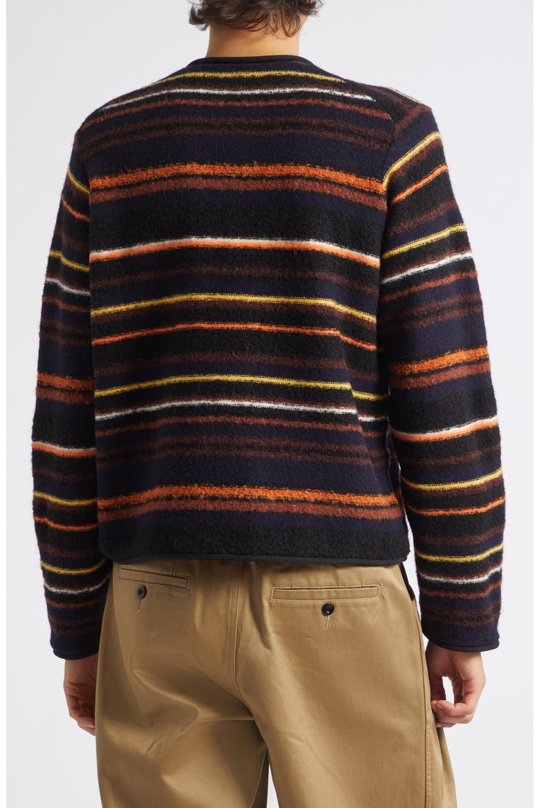 Stripe Mixed Knit Pullover, Alternate, color, BLACK MULTI
