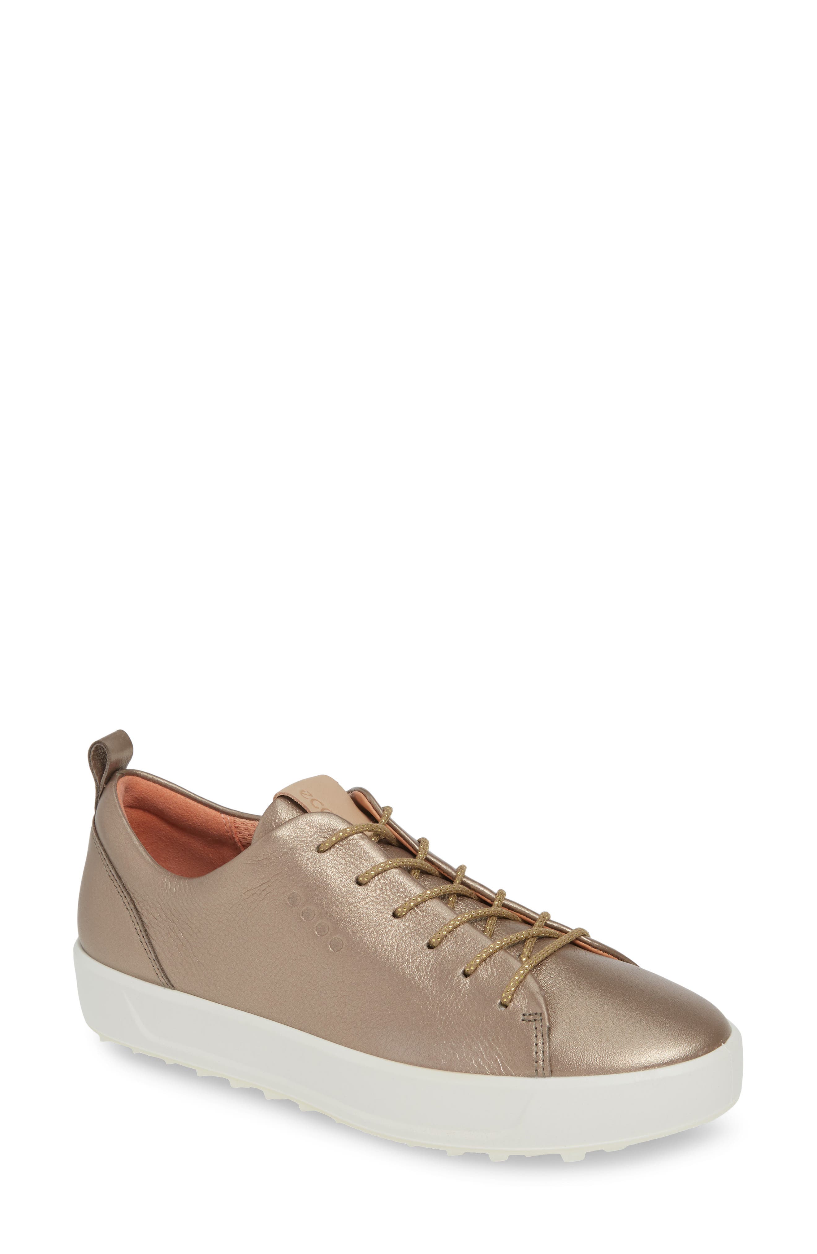 Soft Water Repellent Golf Shoe, Main, color, WARM GREY LEATHER