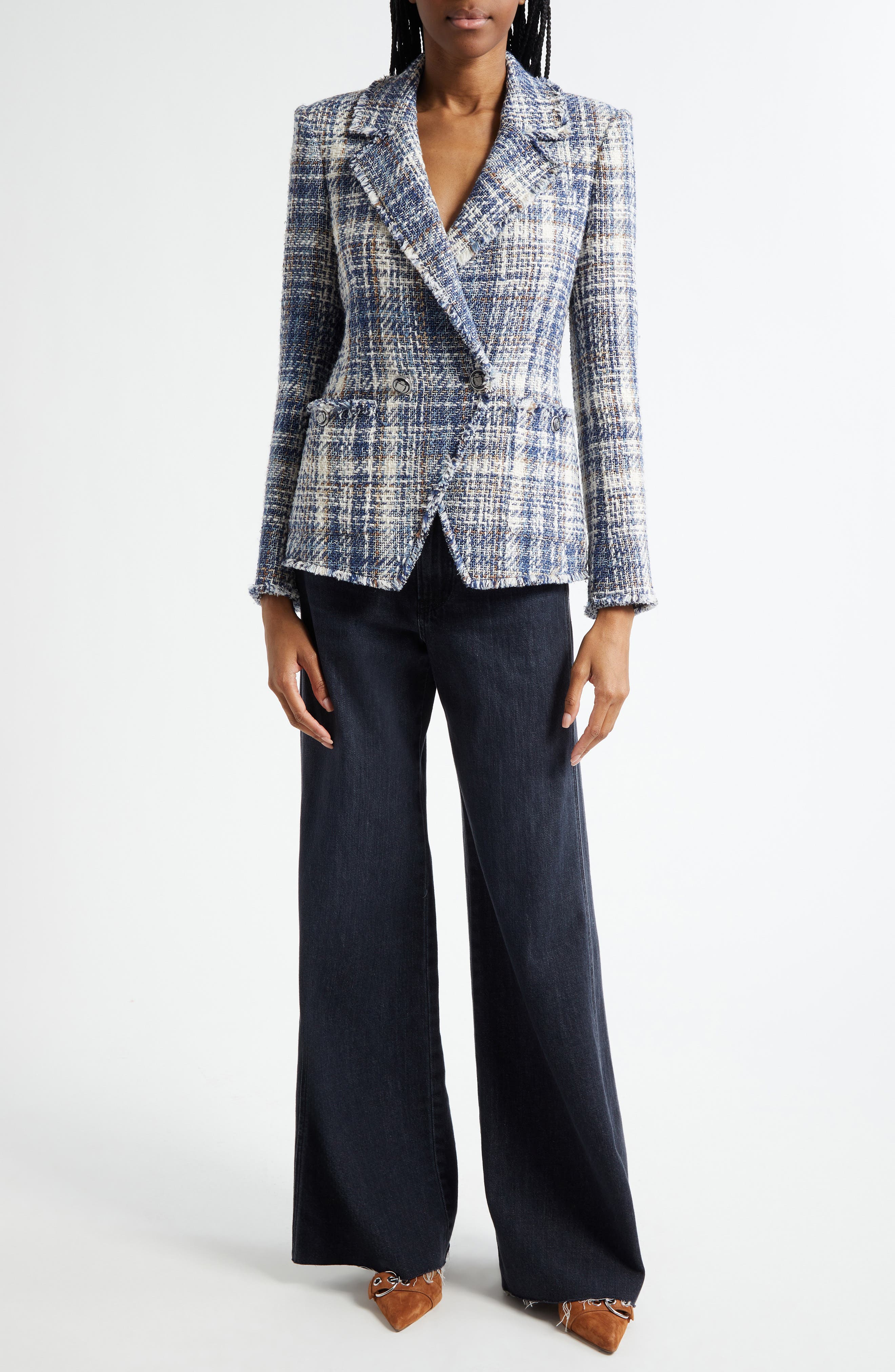 Theron Plaid Tweed Jacket (Women) | Nordstromrack