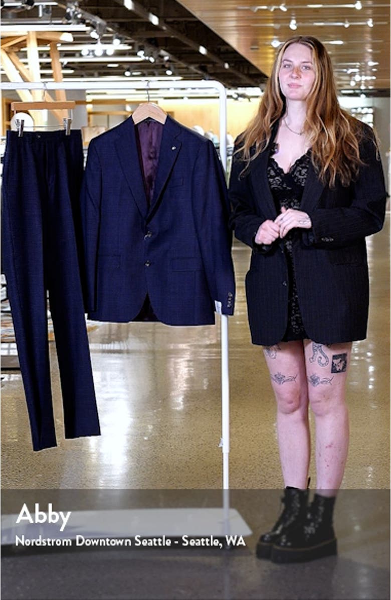 Esprit Contemporary Fit Tonal Deco Check Wool Suit, sales video thumbnail