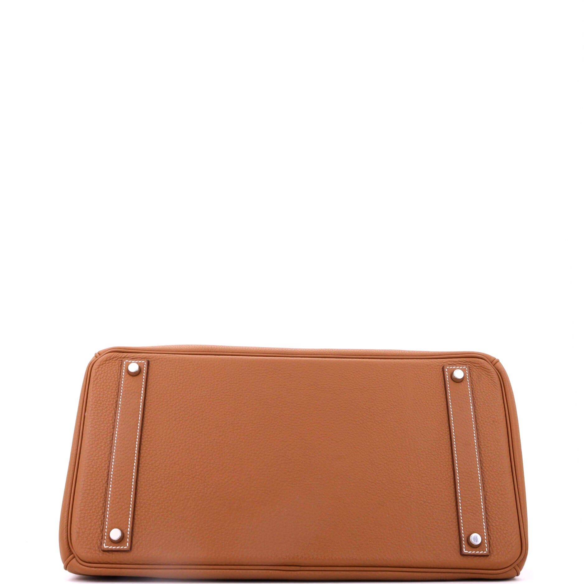 Birkin Handbag Brown Togo with Palladium Hardware 40, Alternate, color, Metallic Gold