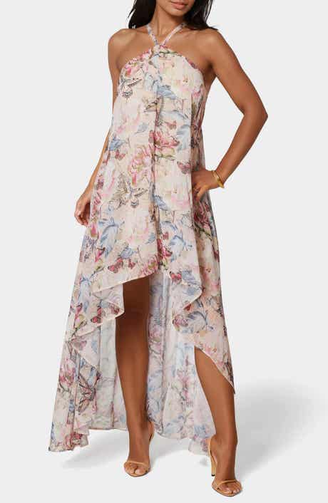 bebe Strappy High/Low Maxi Dress