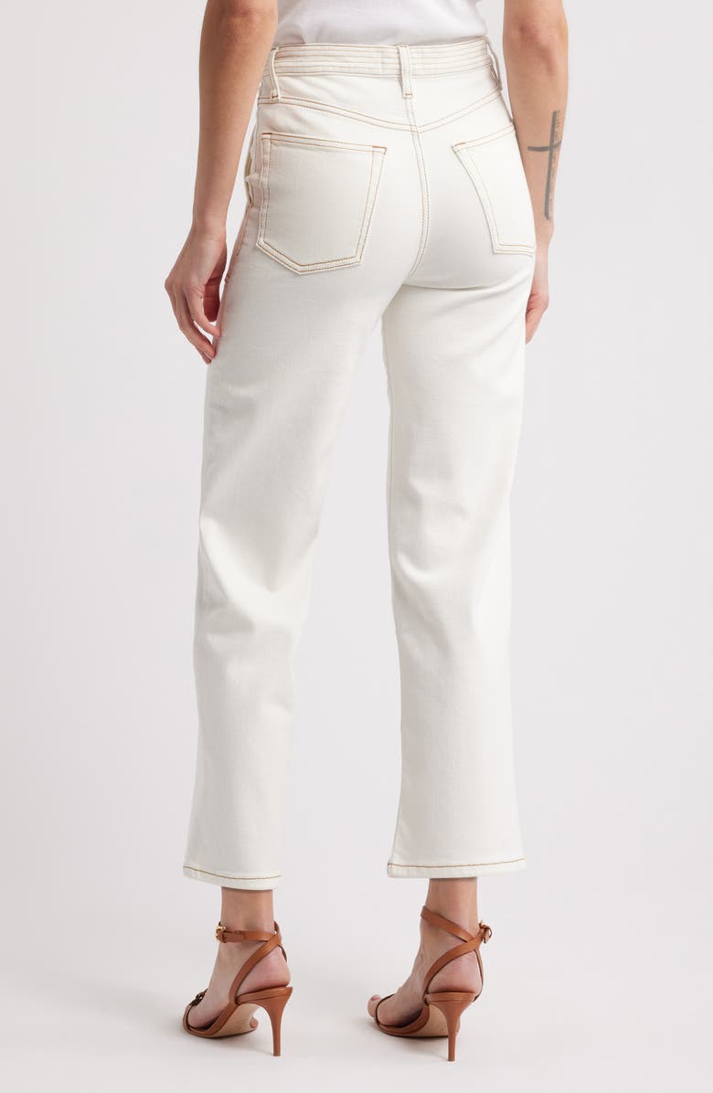 FRAME The Trapunto High Waist Ankle Straight Leg Jeans, Alternate, color, 