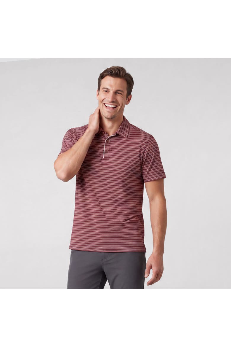 Clubhouse Performance Polo, Alternate, color, Maroon Stripe