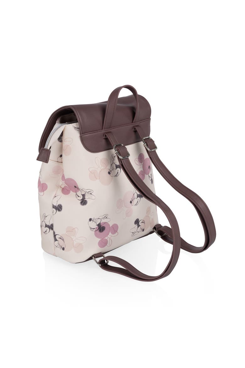 Minnie Mouse - Downtown Mini Cooler Backpack, Alternate, color, Beige with Vintage Pink Sketch