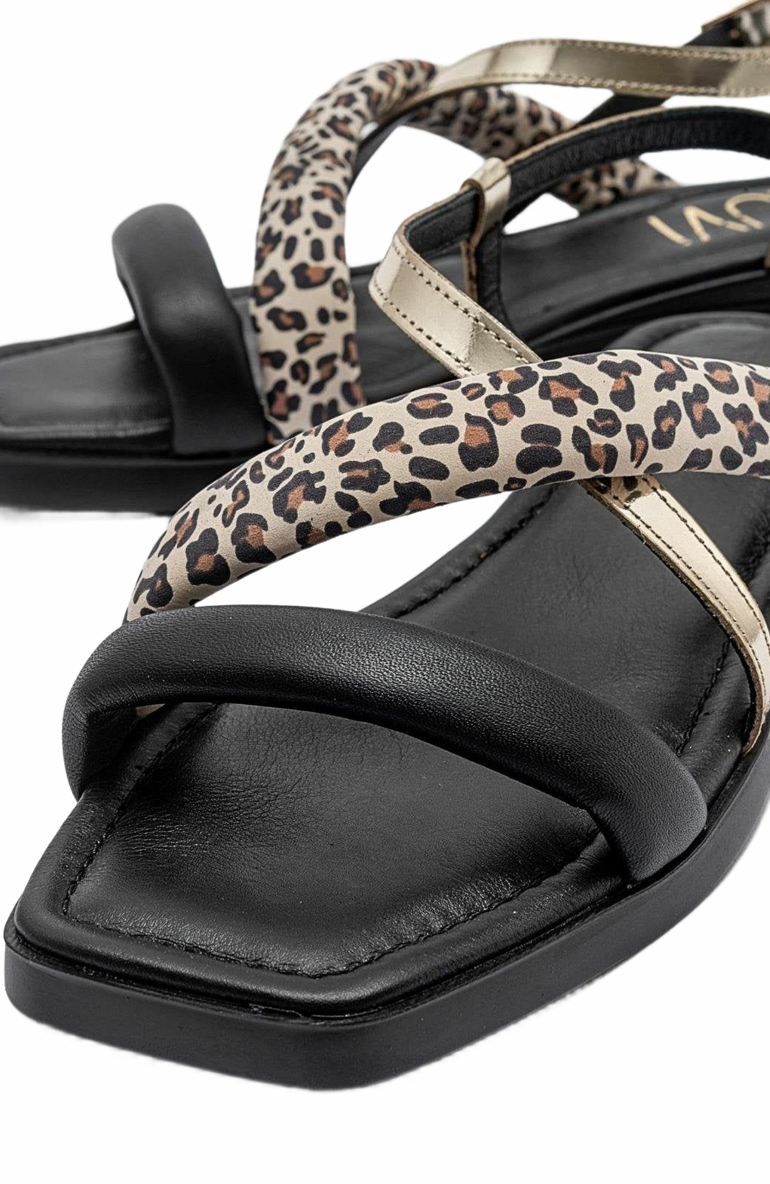 Forever 
Always Shoes Leamil Leather Sandal, Alternate, color, Black Leather