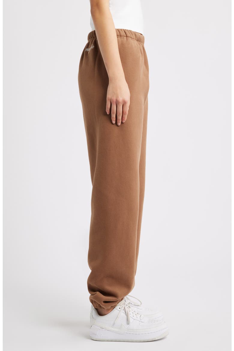 Gratitude Grows Fleece Graphic Joggers, Alternate, color, BROWN