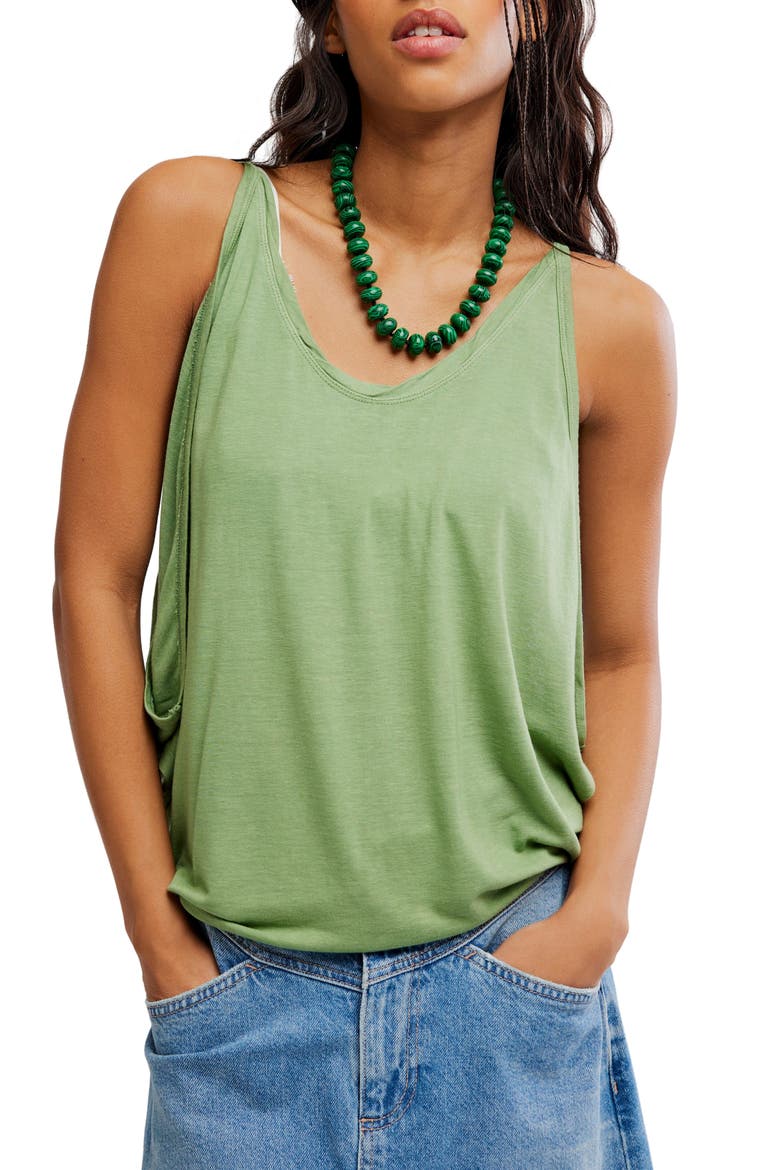 Shoreside Drape Tank, Main, color, MISTLETOE