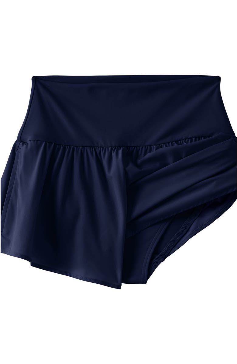 Lands' End 3" Pinchless Flutter Swim Short with Panty, Alternate, color, Deep Sea Navy