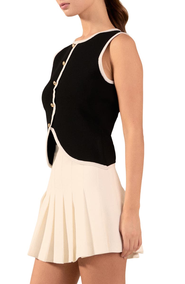 Endless Rose Contrast Knit Vest, Alternate, color, 