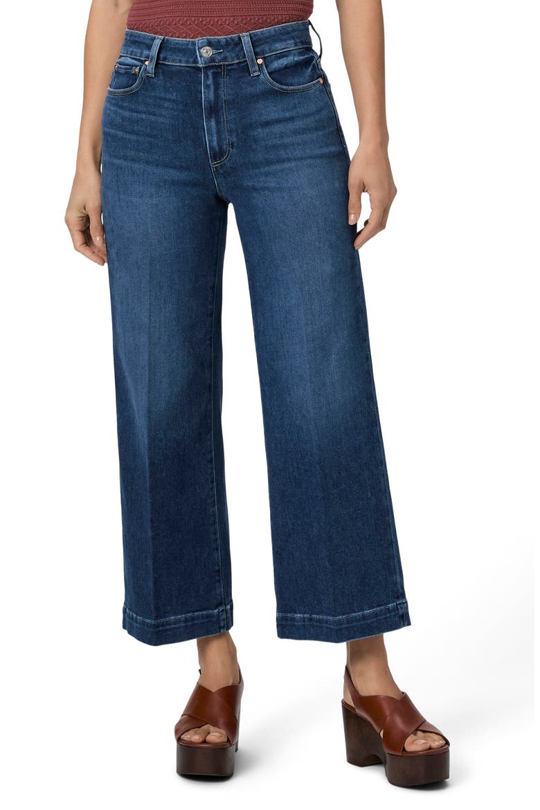 Anessa High Waist Wide Leg Ankle Jeans, Main, color, KINDRED