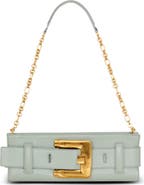 Balmain Anthem calfskin leather clutch