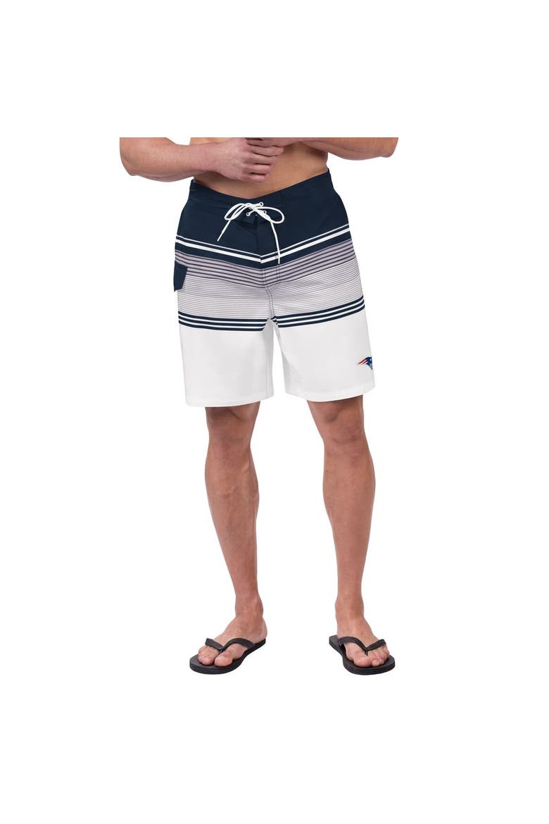 Men's G-III Sports by Carl Banks  Navy New England Patriots Jump Shot Volley Swim Trunks, Main, color, Navy
