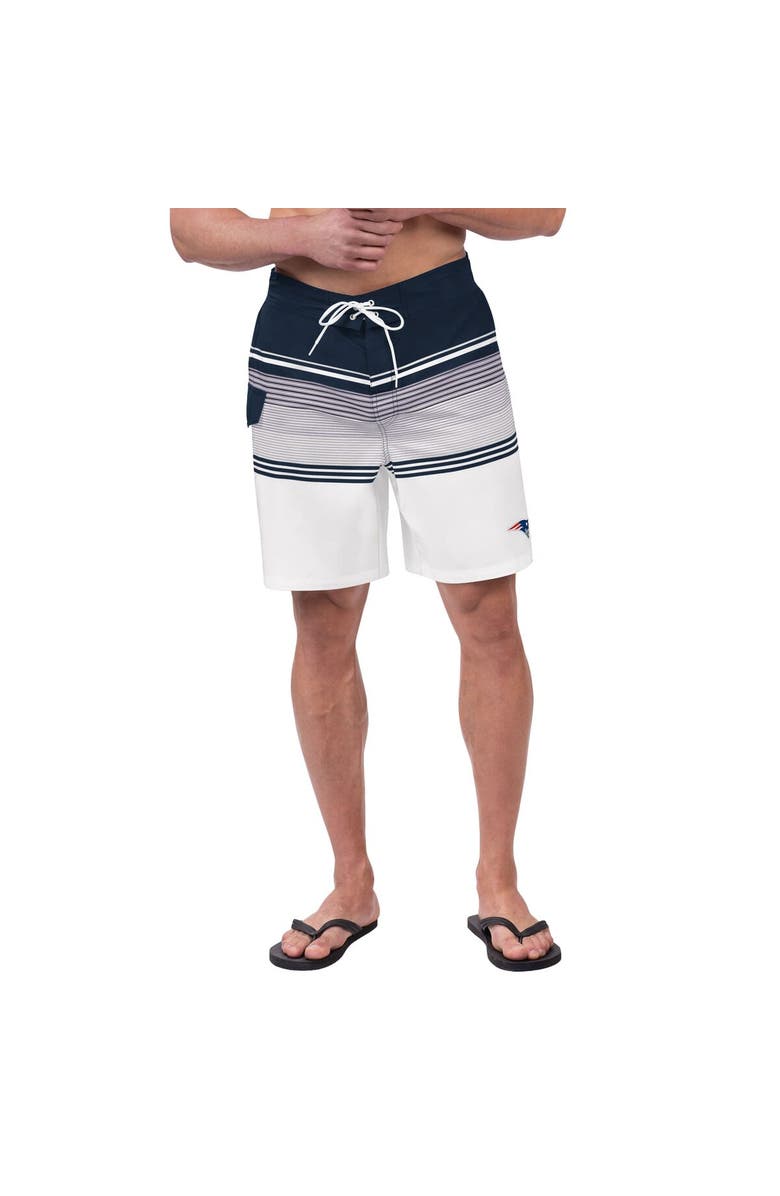 G-III SPORTS BY CARL BANKS Men's G-III Sports by Carl Banks Navy New England Patriots Jump Shot Volley Swim Trunks, Main, color, Navy