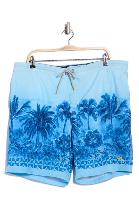 Baja Hibiscus Hues 8-Inch Swim Trunks