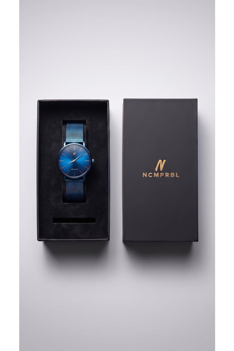 Advance Midnight Blue Mesh Bracelet Watch, 36MM, Alternate, color, Midnight Blue