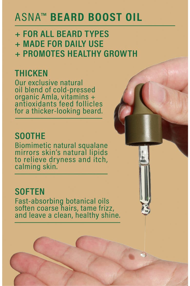 Beard Boost Oil for Thickening, Anti-Itch, Softening, Alternate, color, None