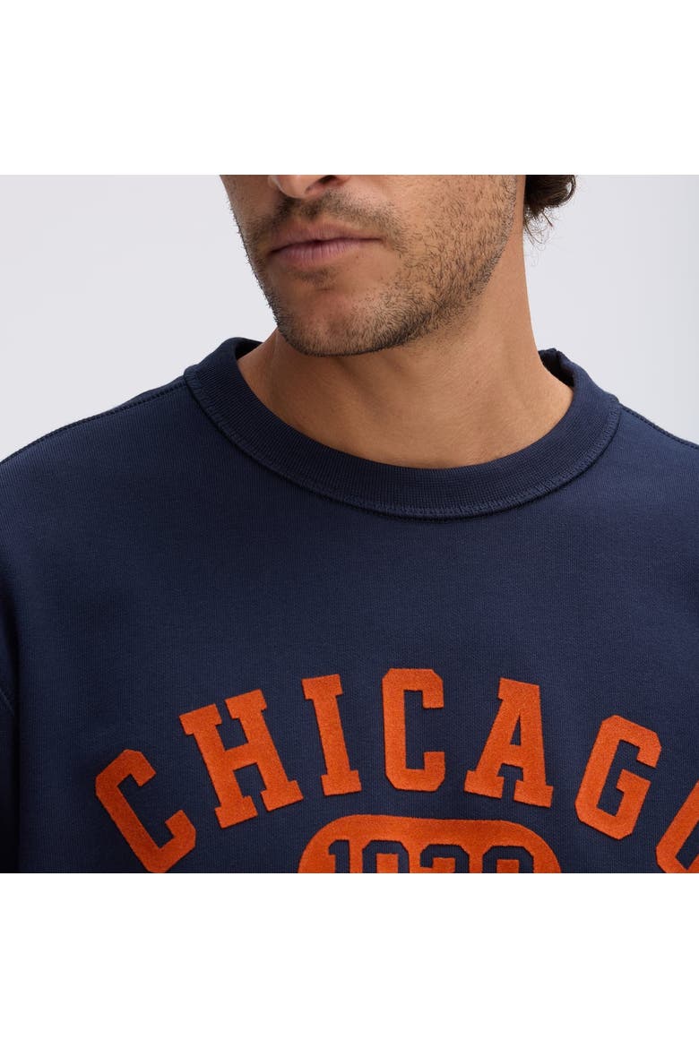 Navy Chicago Bears IconicFleece Short Sleeve Sweatshirt, Alternate, color, Navy