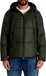 KARL LAGERFELD PARIS Hooded Puffer Jacket