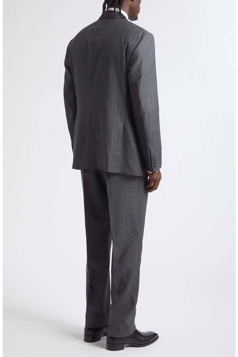 Grey Pinstripe Wool Suit, Alternate, color, GREY
