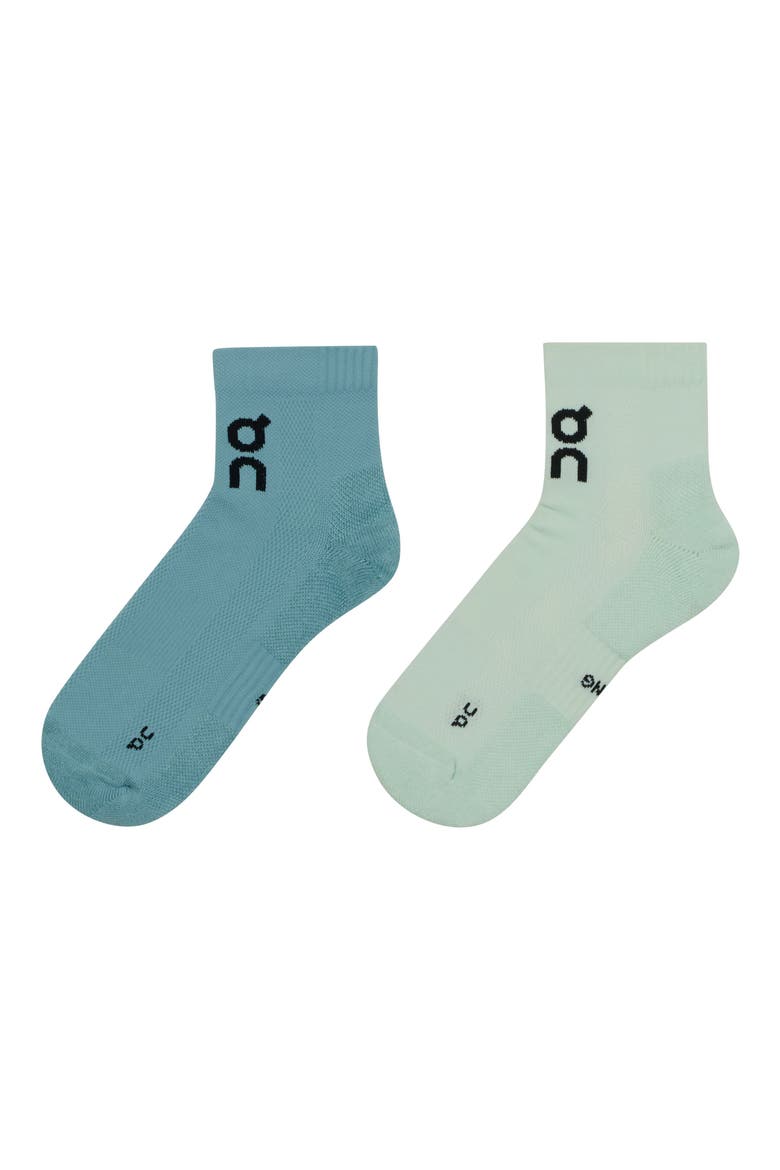 Core Mid 2-Pack Run Socks, Alternate, color, FLURRY/ WASH