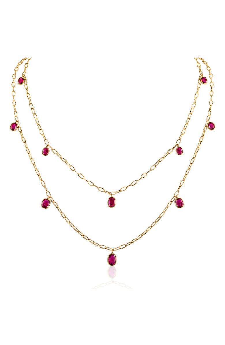 Mindi Mond Ruby Tinsel Charm Chain Necklace, Alternate, color, 