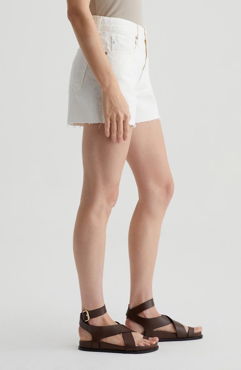 AG Halle High Waist Raw Hem Denim Shorts, Alternate, color, 