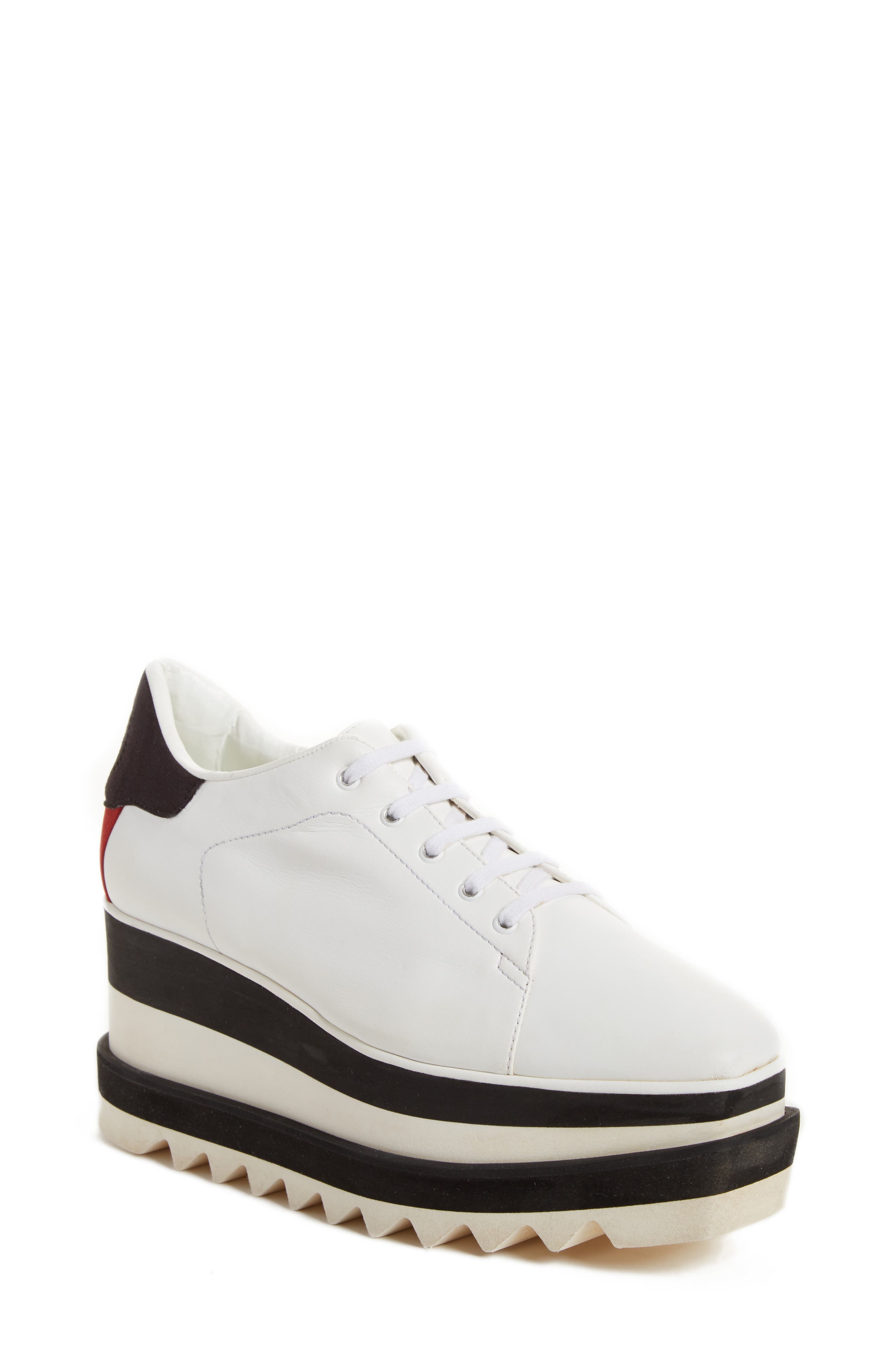 Sneak-Elyse Platform Sneaker, Main, color, WHITE/ BLACK