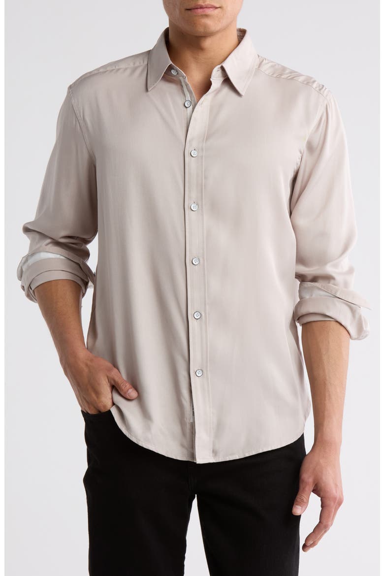 Cooper Relaxed Fit Button-Up Shirt, Main, color, LIGHT SMOKE