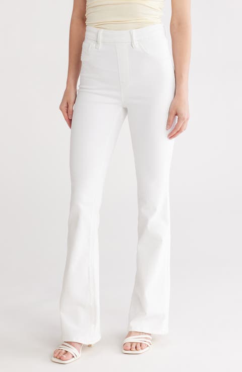Power Stretch Pull-On High Waist Flare Jeans (W001) (Regular & Plus)