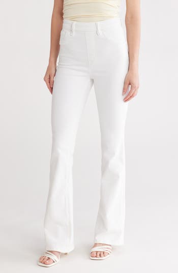 Shop Good American Power Stretch Pull-on High Waist Flare Jeans