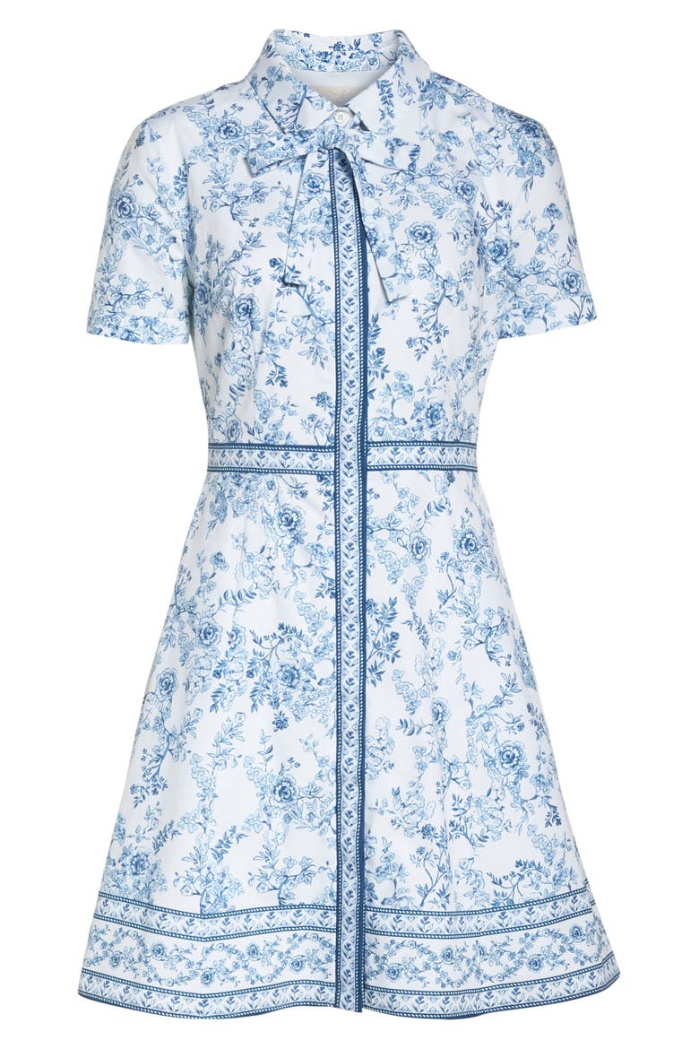 Darla Cotton Toile Shirtdress, Alternate, color, CLOUD/ CORNFLOWER