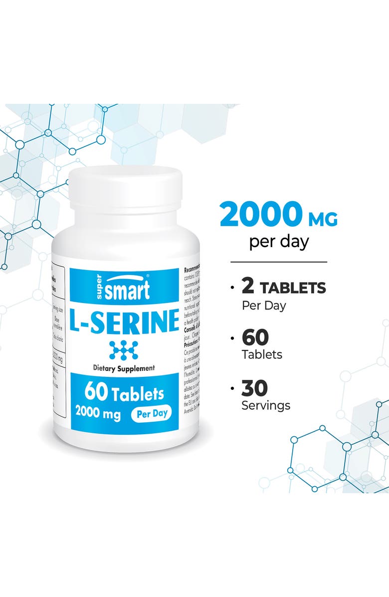 SuperSmart L-Serine Supplement 2000mg, Alternate, color, NO COLOR