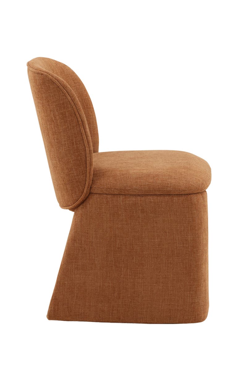 Dovetail Furniture Harlan Basketweave Upholstered Dining Chair, Alternate, color, Terracotta