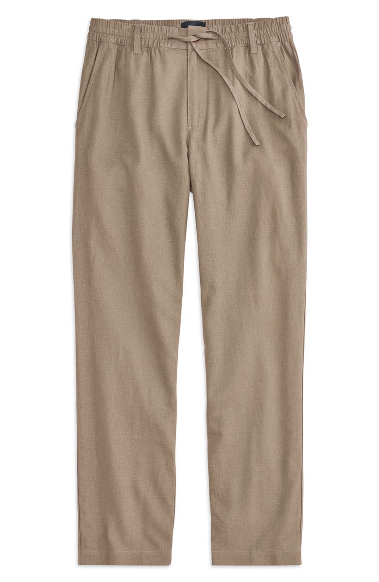 Mack Weldon Straight Leg Linen Blend Drawstring Pants, Alternate, color, Desert Taupe