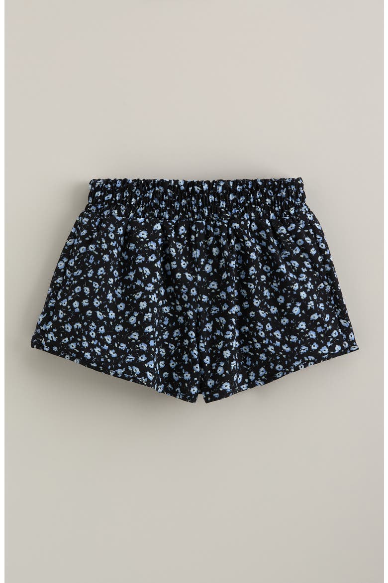 Kids' Out Pace Shorts, Main, color, BLACK MULTI BLUE MAGGIE FLORAL