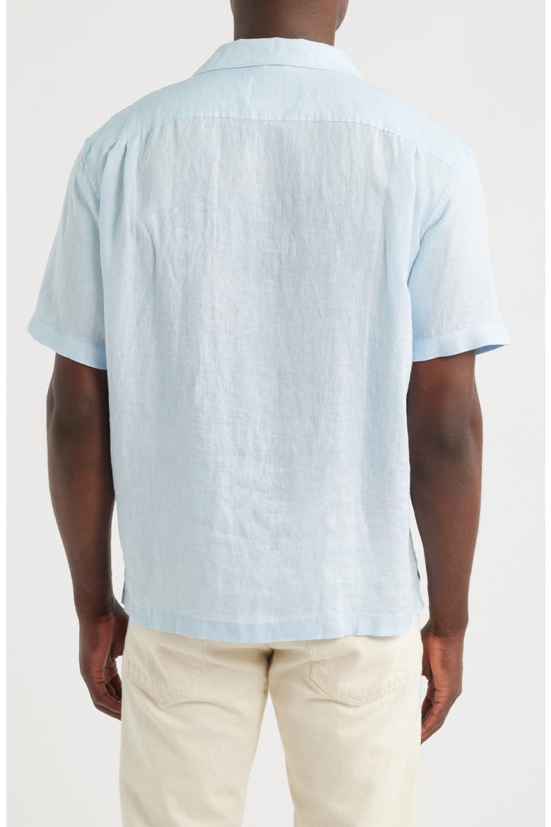 Retreat Relaxed Linen Camp Shirt, Main, color, LIGHT BLUE