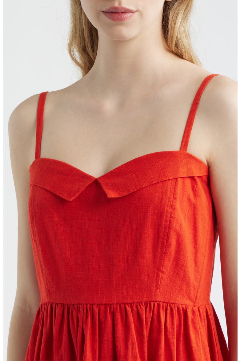Verse Cotton Sundress, Alternate, color, HOT RED