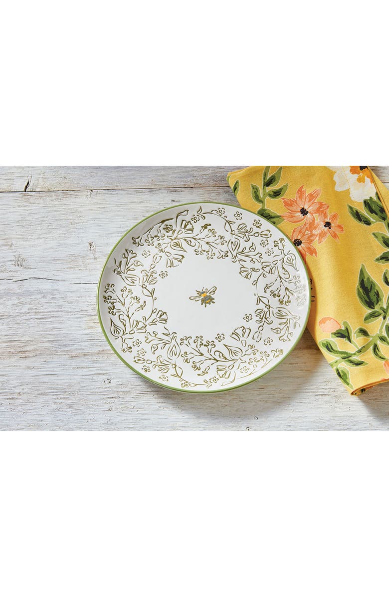 tag Honeysuckle Green Multi Ceramic Appetizer Plates Set, Alternate, color, Green