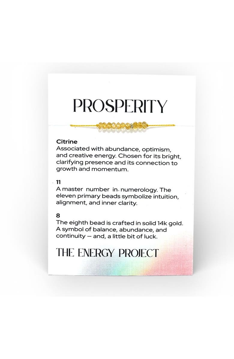 C. GRASSI The Energy Project Bracelet - Prosperity With Citrine & Solid 14K Gold Bead, Alternate, color, Yellow