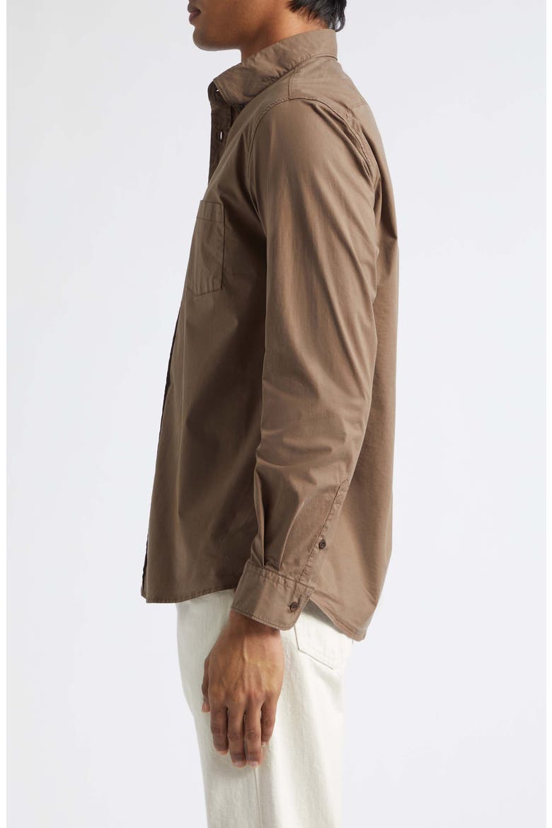 Soft Stretch Poplin Button-Down Shirt, Alternate, color, DARK CEDAR
