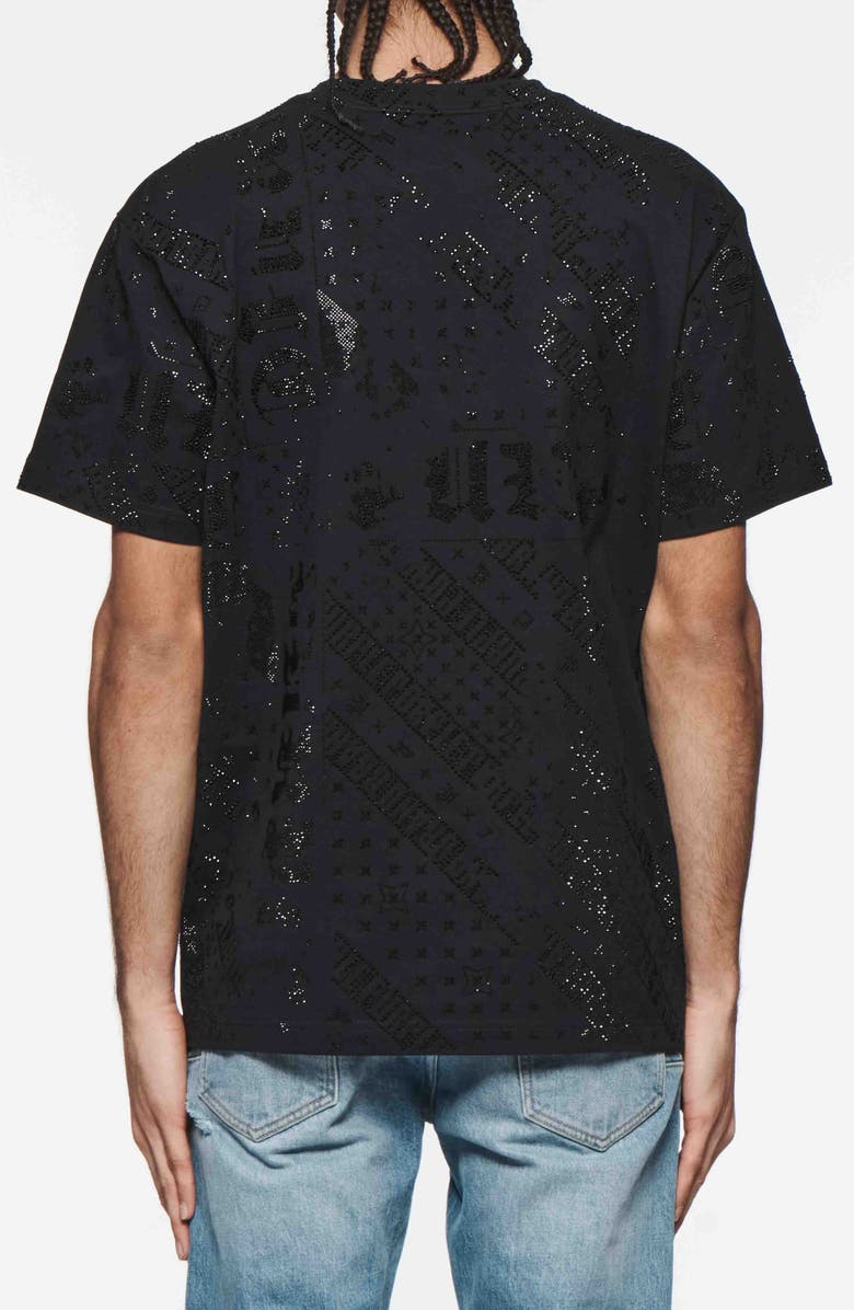 PURPLE BRAND Rhinestone Heavyweight Jersey T-Shirt, Alternate, color, Black