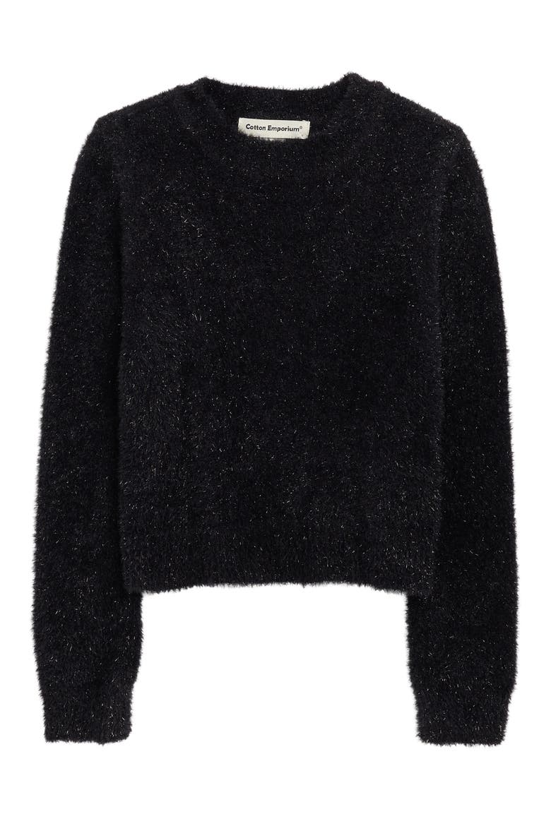 Kids' Sparkle Sweater, Main, color, BLACK