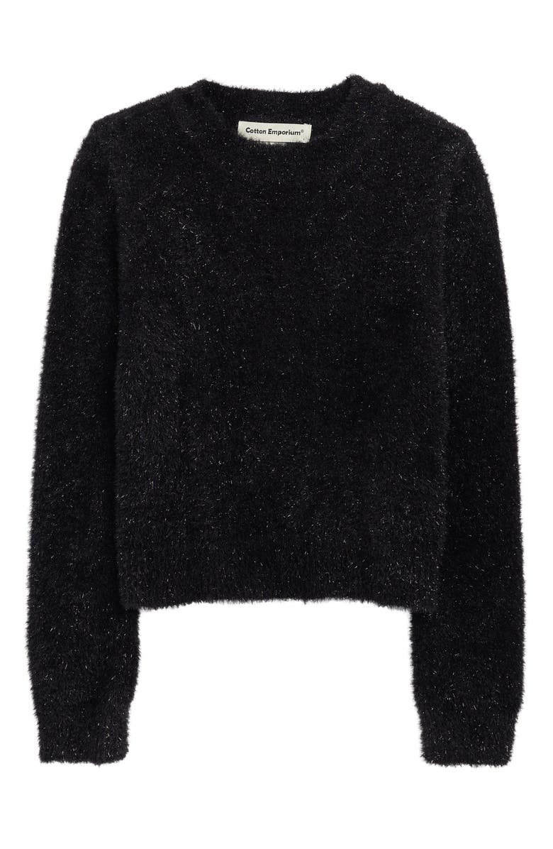 Cotton Emporium Kids' Sparkle Sweater, Main, color, Black