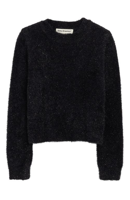Cotton Emporium Kids' Sparkle Sweater In Black