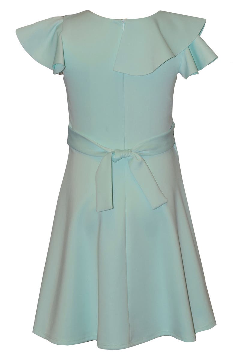 Iris & Ivy Kids' Flutter Scuba Knit Skater Dress, Alternate, color, Mint