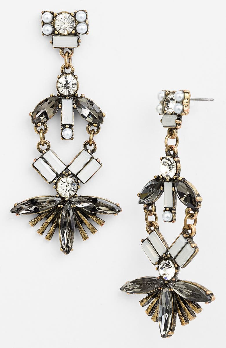 Robert Rose Fan Drop Earrings, Main, color, 